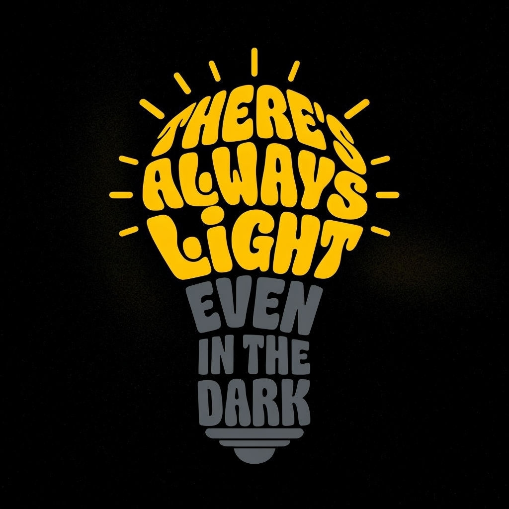 Always Light Motivational Typography Design T-Shirt