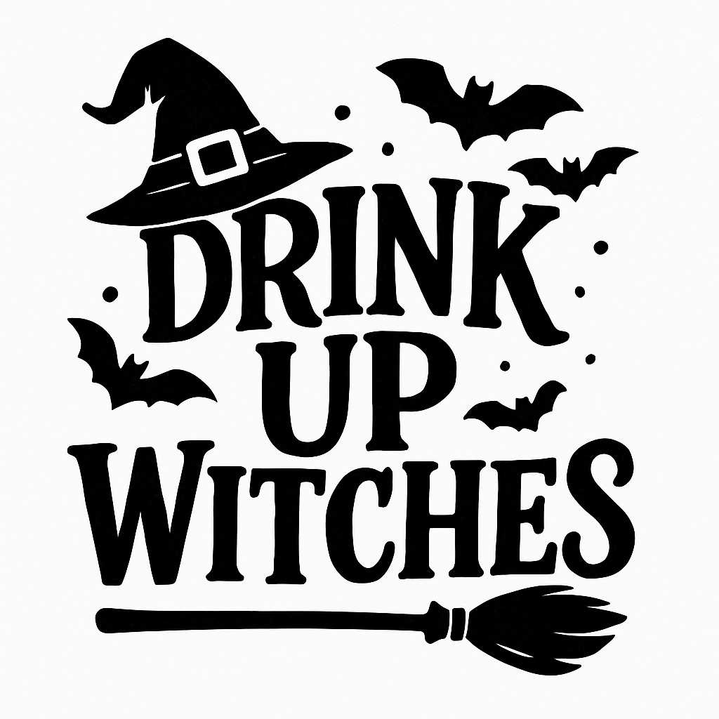 Playful Halloween Drink Up Witches Graphic Design Mug