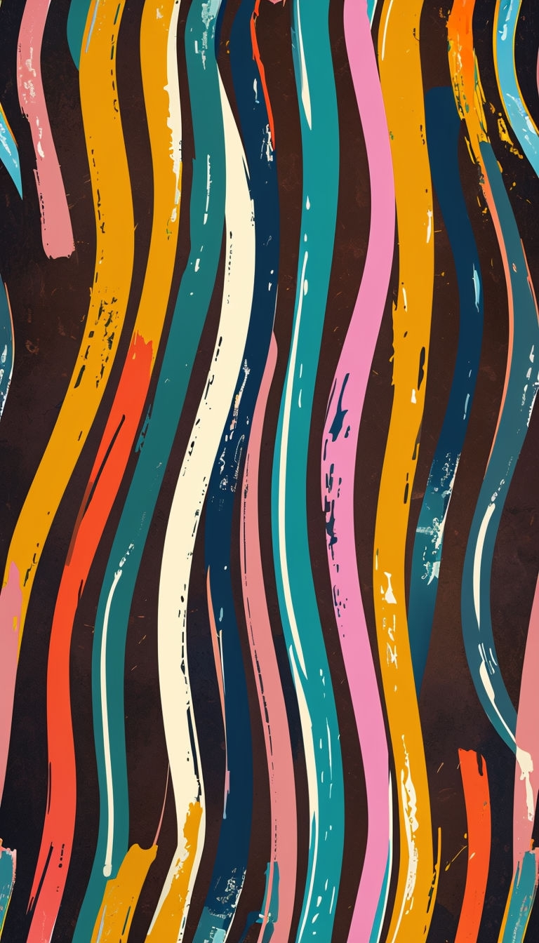 Vibrant Abstract Colorful Lines Artwork Phone Case Cover