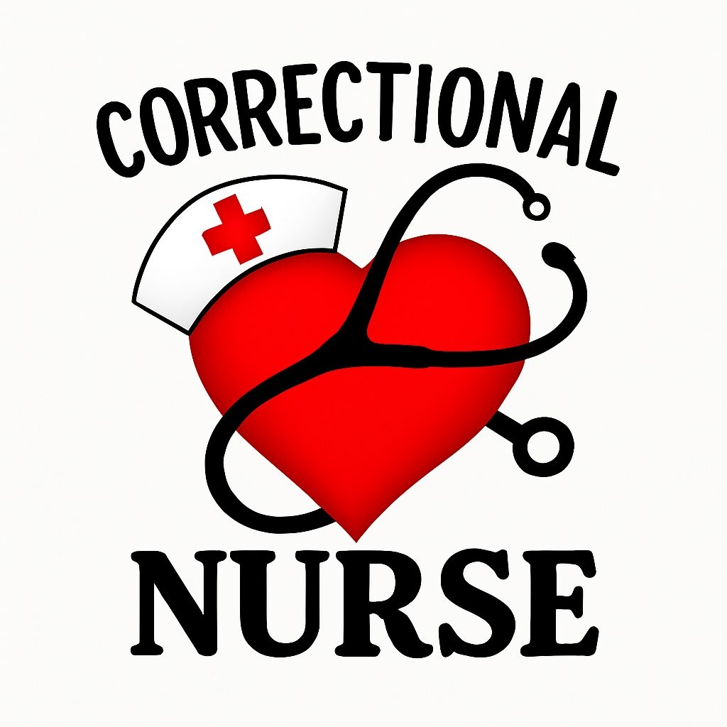 Vibrant Red Heart with Stethoscope and Nurse Cap Sticker