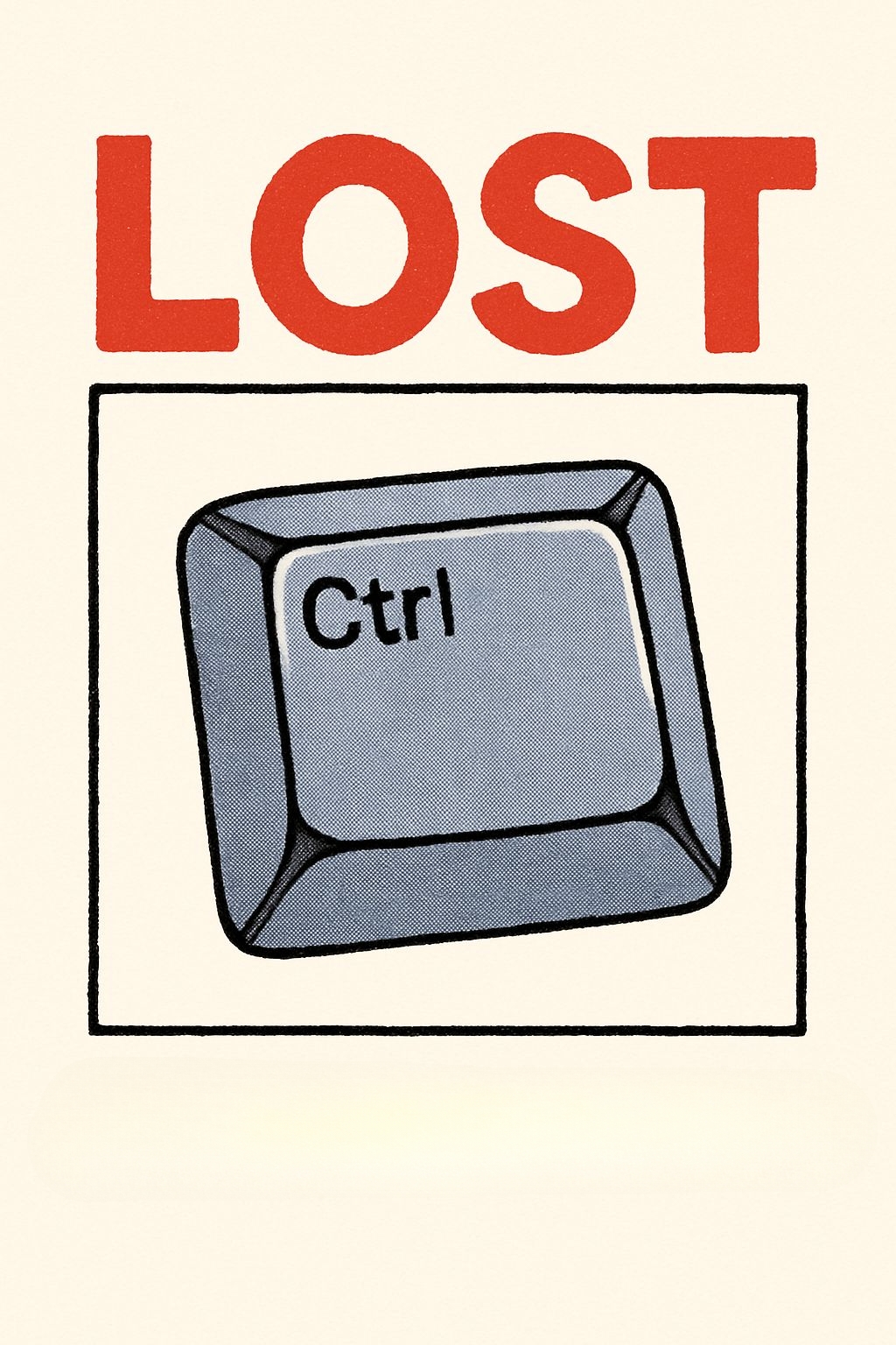 Lost Ctrl Key Humor Digital Art Poster