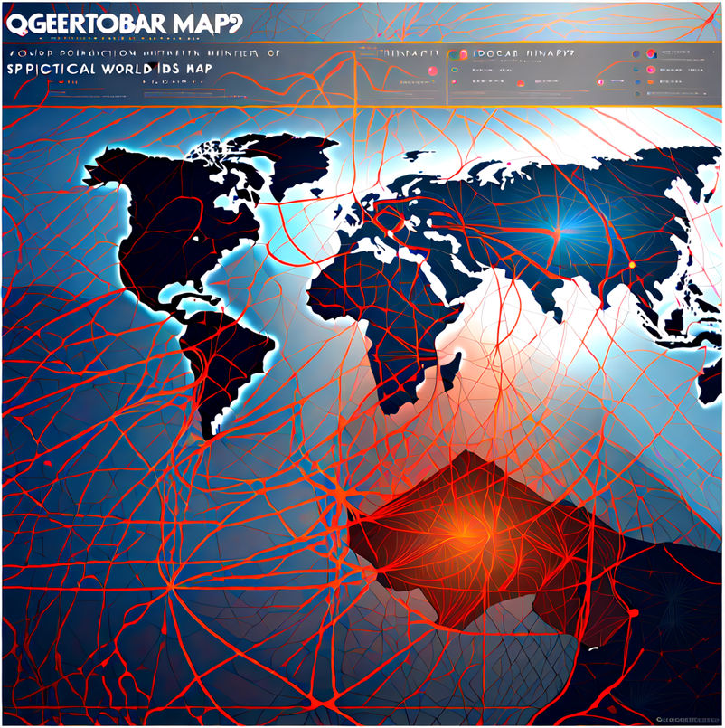 Political world map filled with lines of isobars by Frieder Angele ...