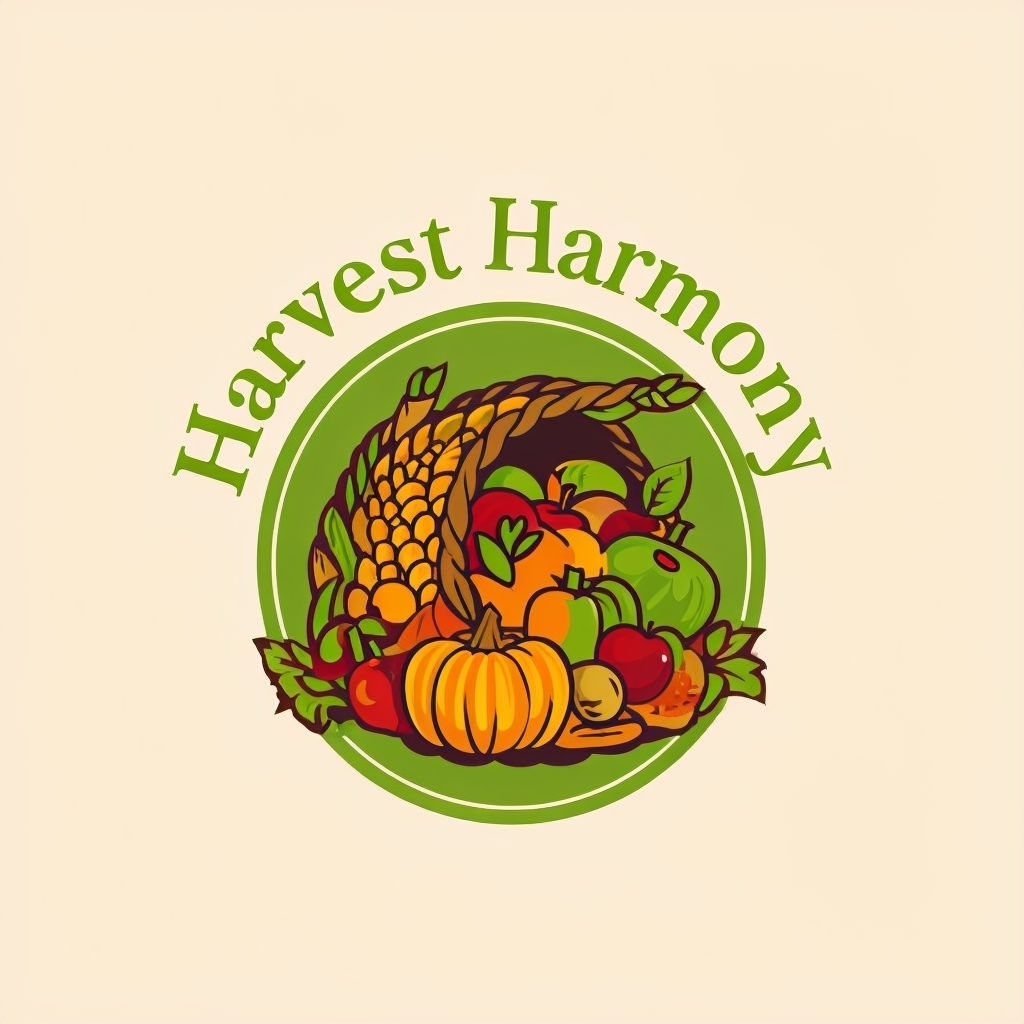 Harvest Harmony Organic Thanksgiving Produce Logo