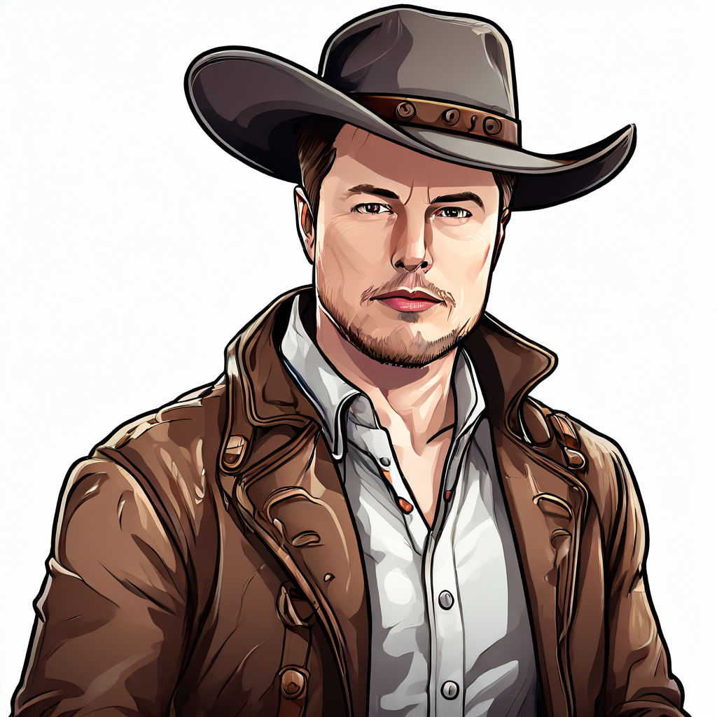 Elon musk as cowboy by Artha Tetuko - Playground