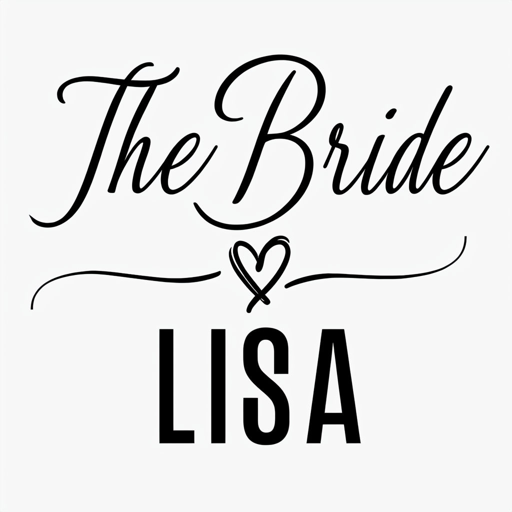 Elegant Minimalist The Bride Lisa Text Design T-shirt