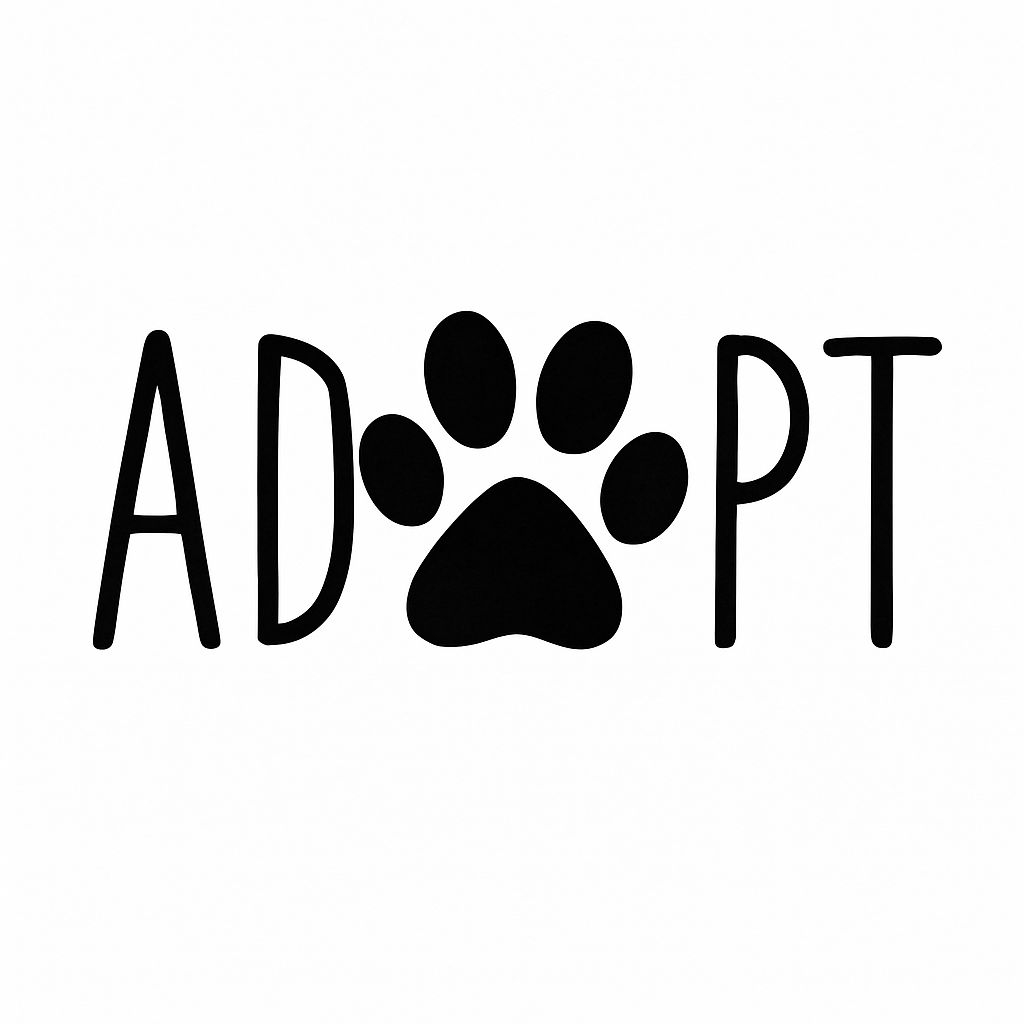 Bold Minimalist Adopt Paw Print Graphic Design Sticker