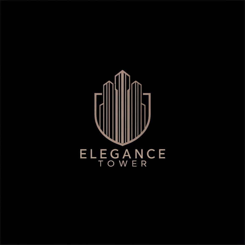 Elegant Art Deco-Inspired Elegance Tower Logo Design