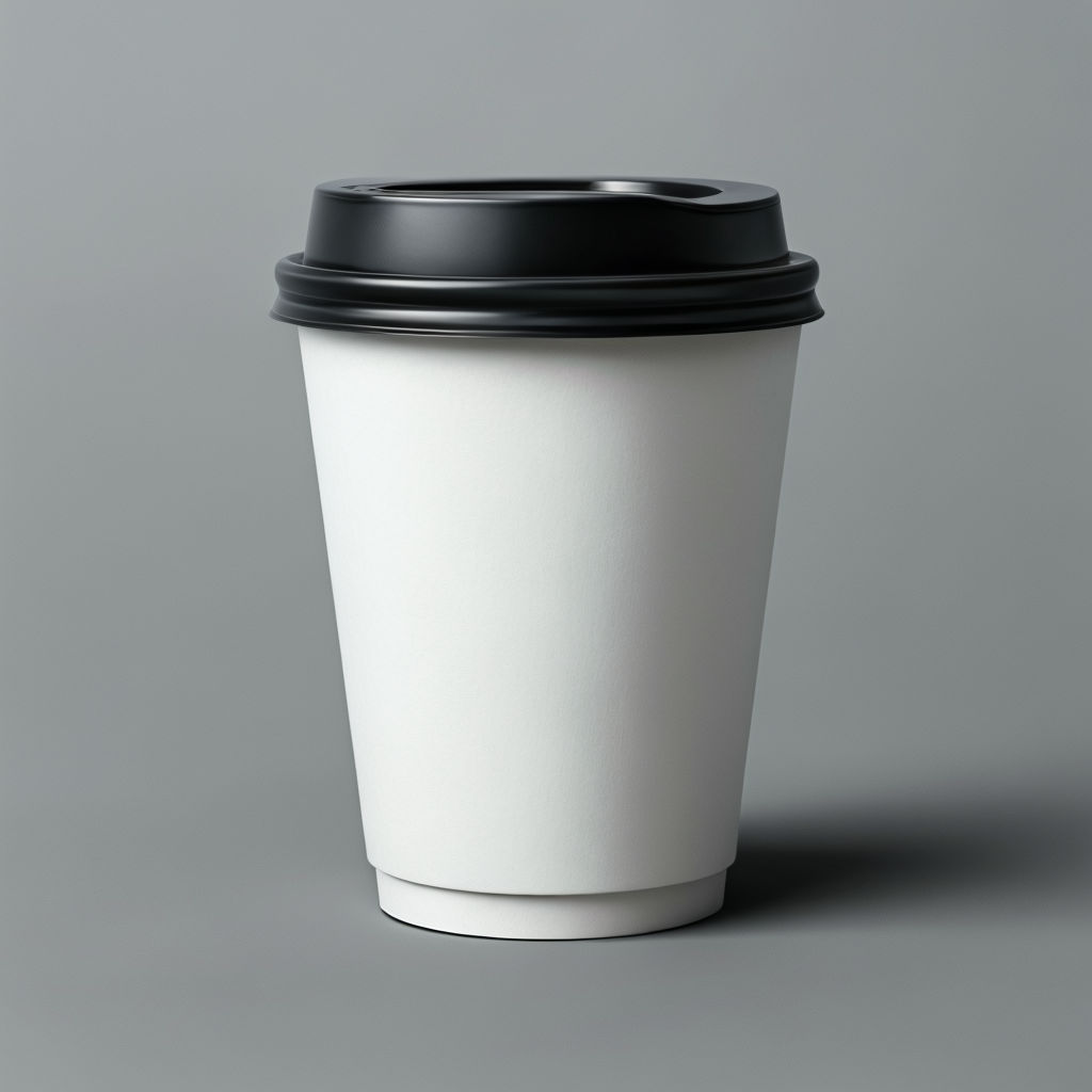 Minimalist White Coffee Cup Photography Art