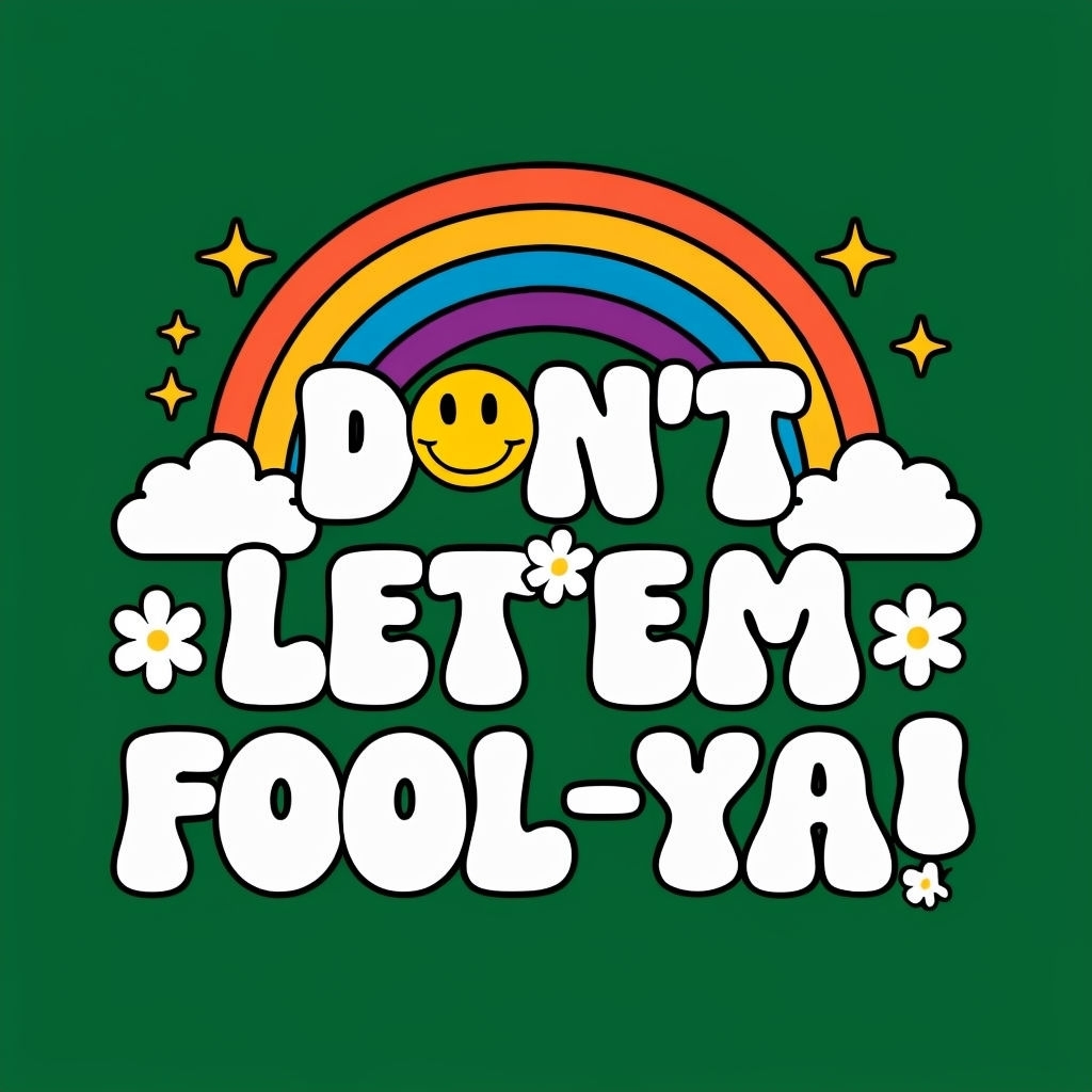 Playful Don't Let 'Em Fool-Ya Cartoon T-Shirt