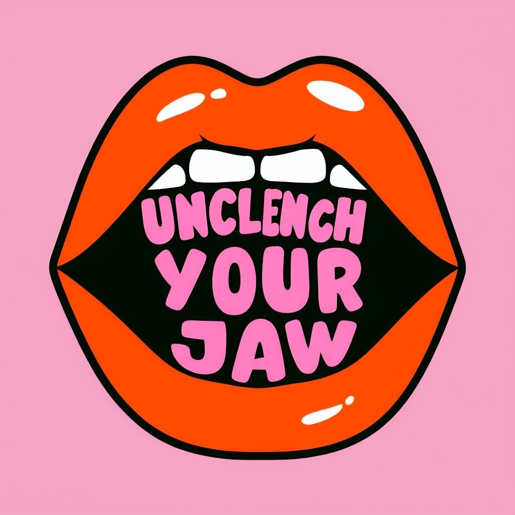 Vibrant Unclench Your Jaw Neon Lips T-Shirt