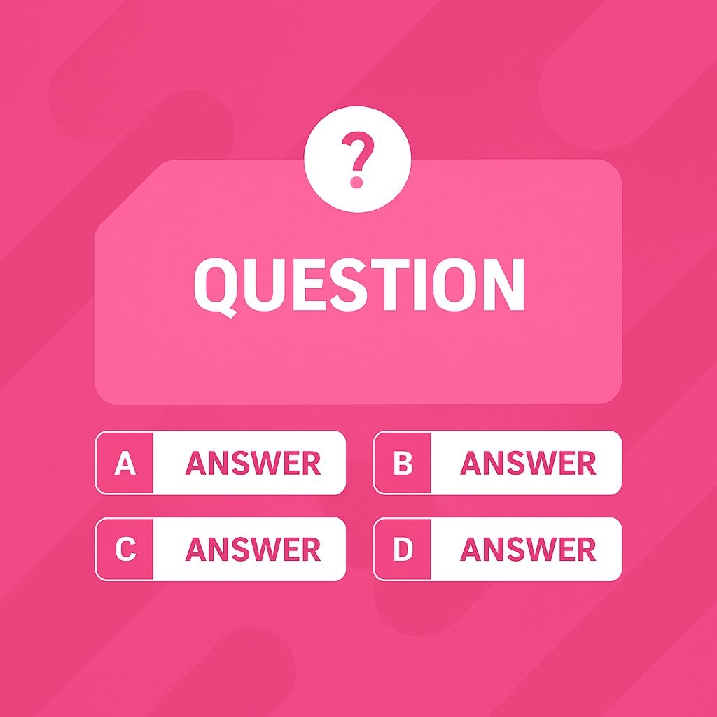 Minimalist Pink Question and Answer Digital Interface Social Media Post