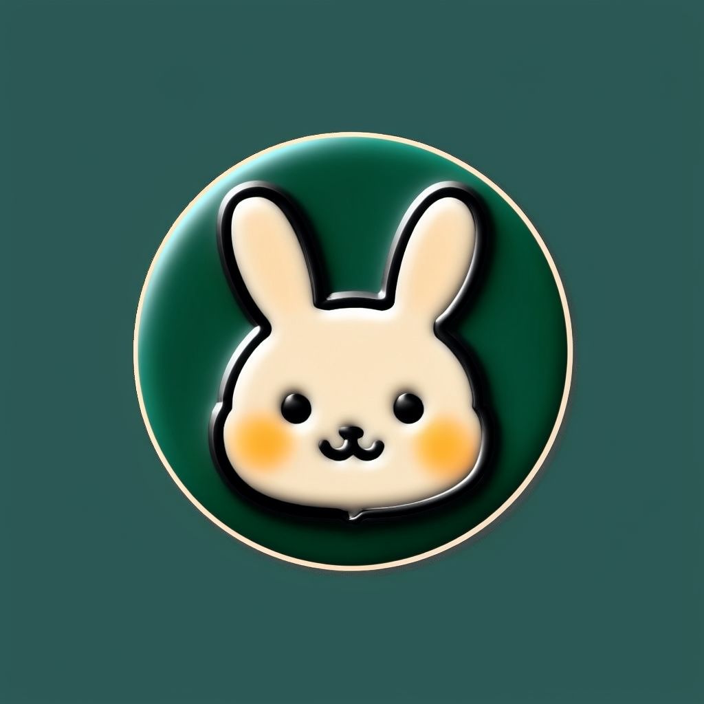 Playful Minimalist Bunny Head Peeking Out Logo - Playground