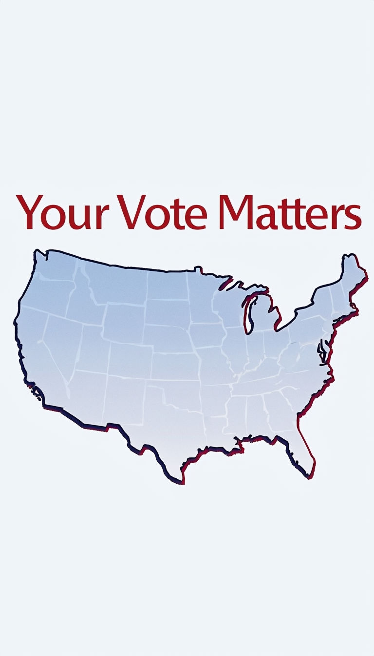 Your Vote Matters Elegant United States Gradient Mobile Wallpaper