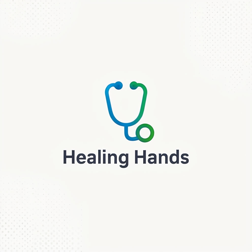 Modern Minimalist Healing Hands Hospital Logo