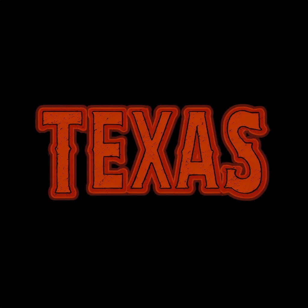 Vintage TEXAS Typography Design T-Shirt
