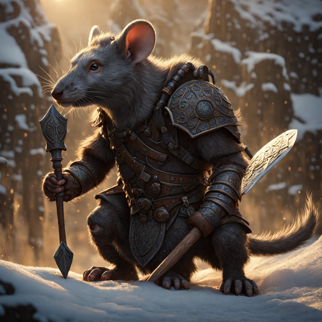 Humanoid viking rat character outfit by Roberto Feick - Playground