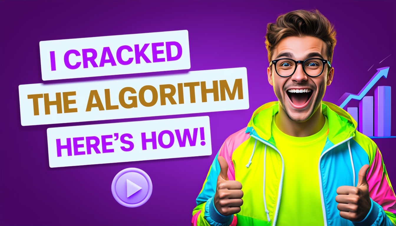 Vibrant Promotional Graphic: 'I Cracked The Algorithm' Post