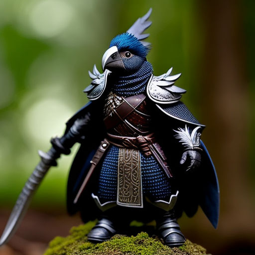 Kenku Cleric with black feathers in full armor in a decaying... by Red ...