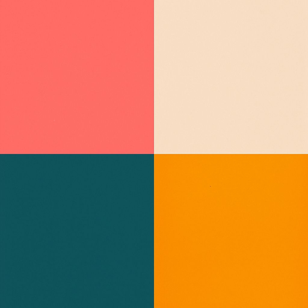 Vibrant Color Block Minimalist Digital Art Seamless Pattern