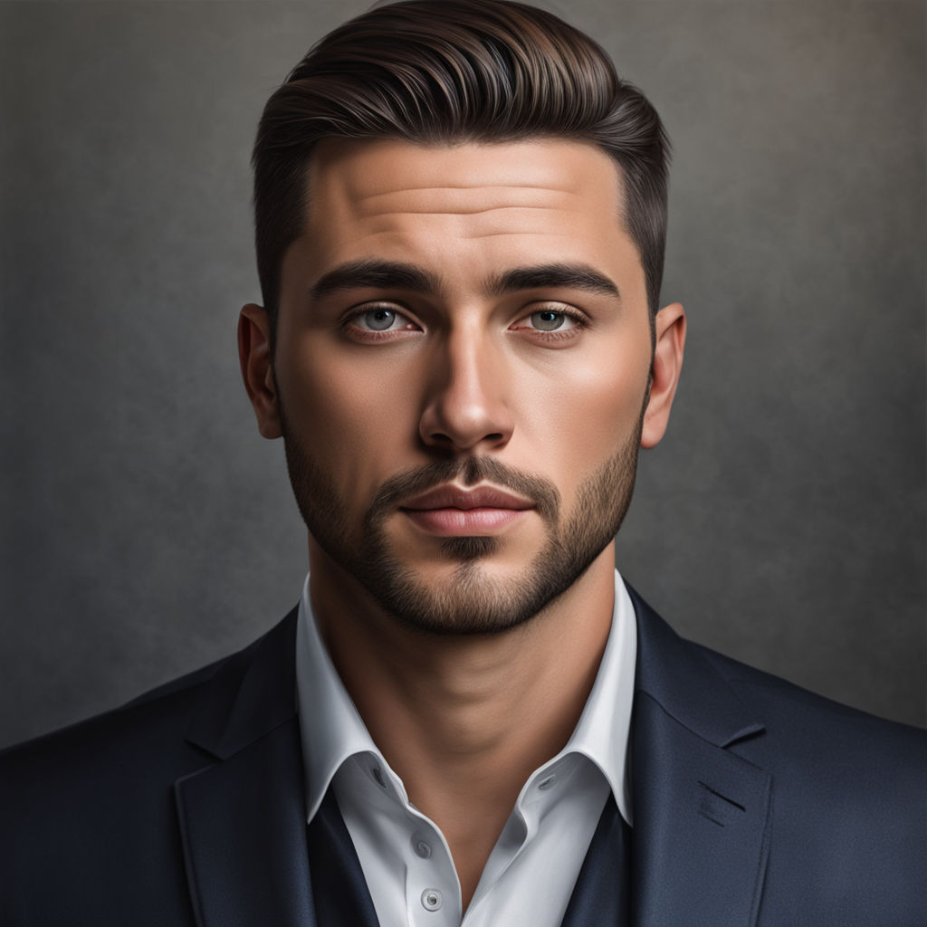 Realstic men portrait by Pop Corn - Playground