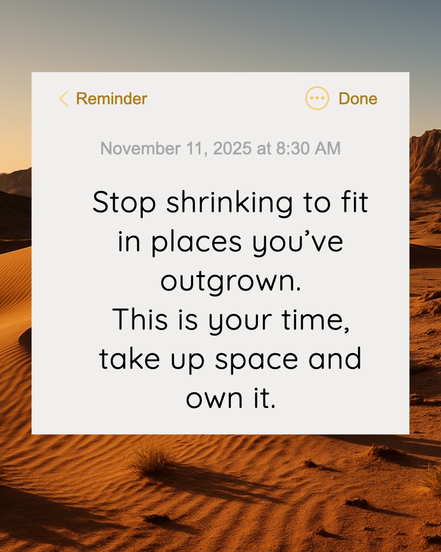 Inspiring Desert Reminder Notification Graphic for Instagram Posts
