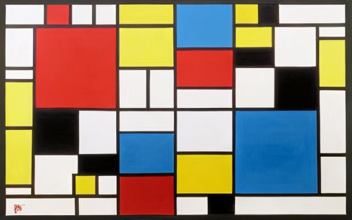 Piet mondrian neoplastic painting of a french poodle by Adrián ...