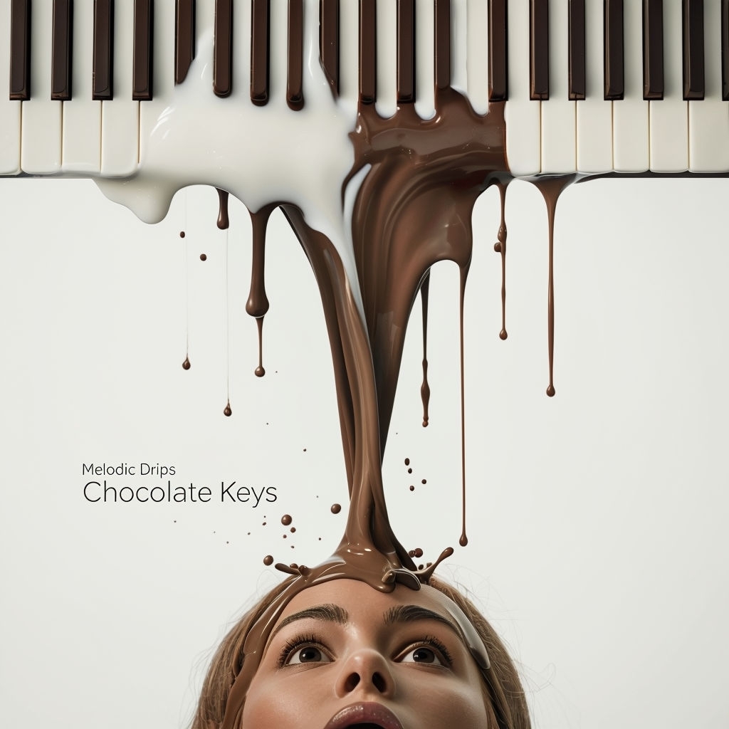 Surreal Chocolate Keys Album Cover with Dreamlike Aesthetic Spotify Album Cover