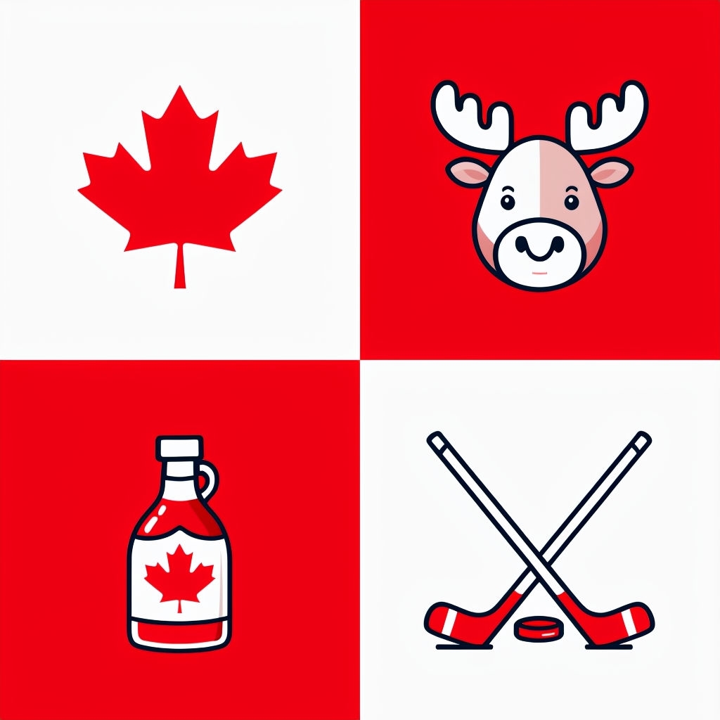 Cute Minimal Canadian Themed Seamless Pattern Design