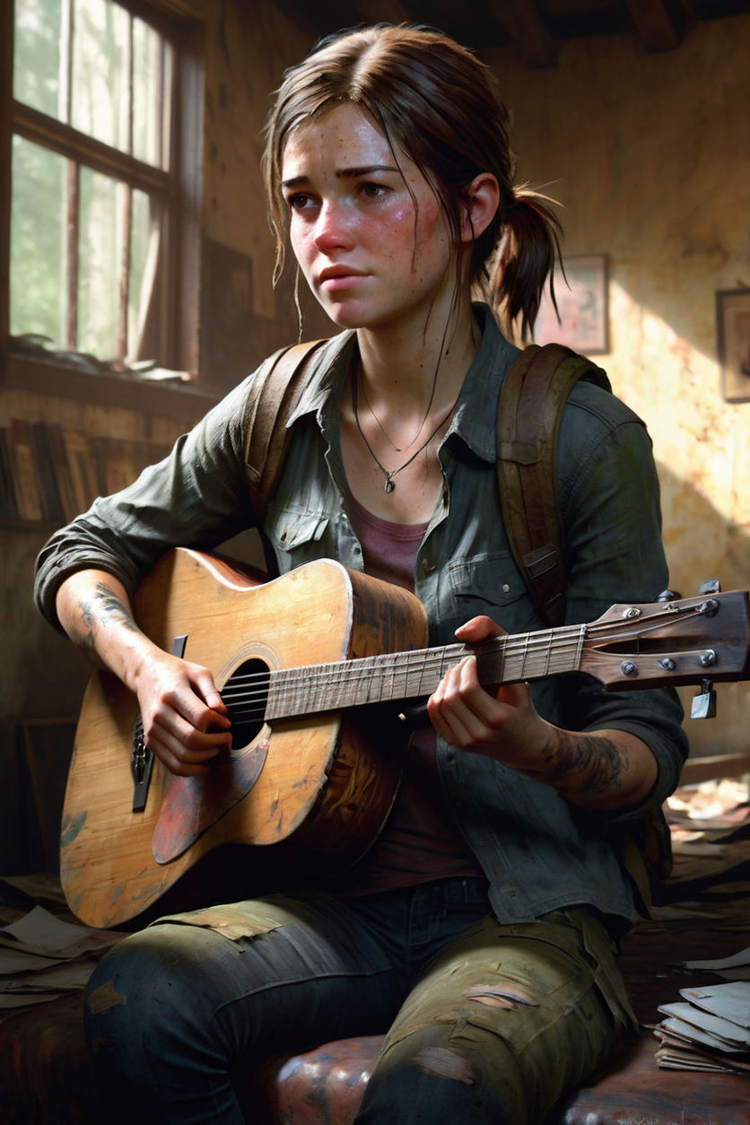 a photograph of Ellie Williams from the last of us part 2