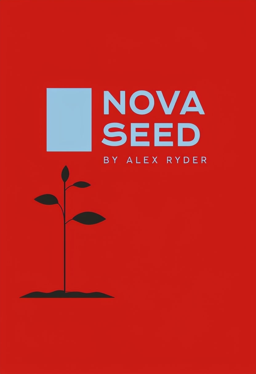 Minimalist Red NOVA SEED Design with Seedling Growth Concept EBook Cover