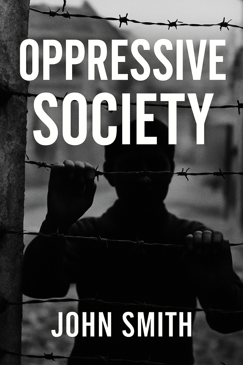 Striking Black and White Opressive Society EBook Cover Design