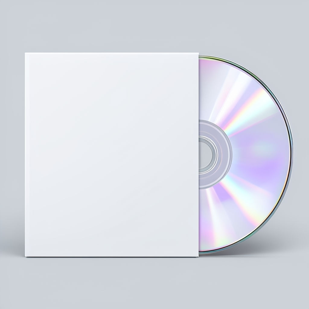 Minimalist CD and Case Realistic 3D Mockup Design