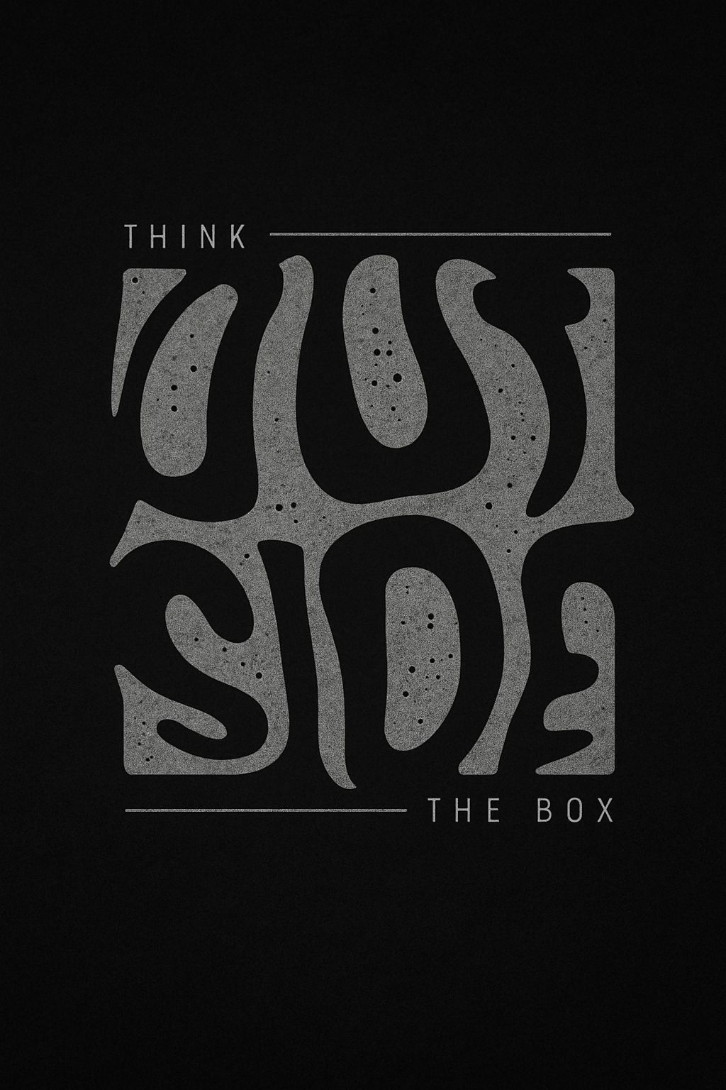Think Outside the Box Modern Typography T-Shirt