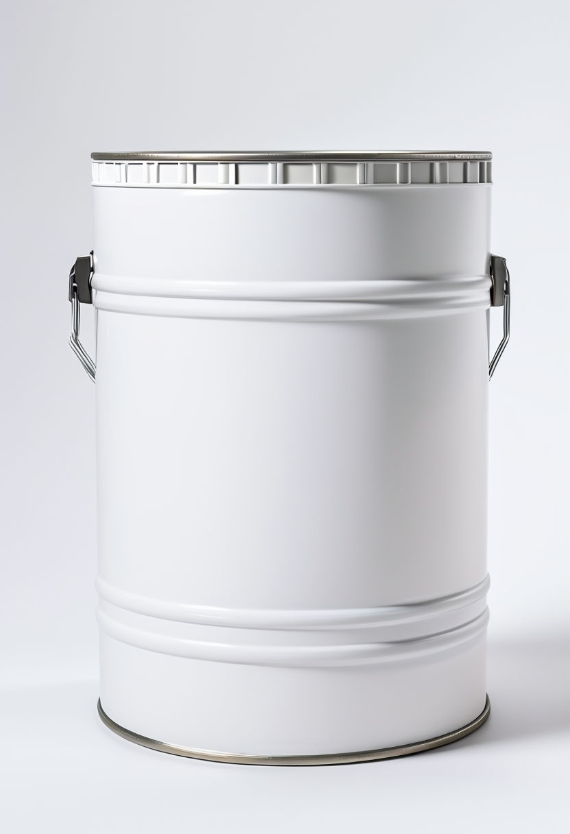 Sleek White Metal Paint Can Product Photograph Mockup