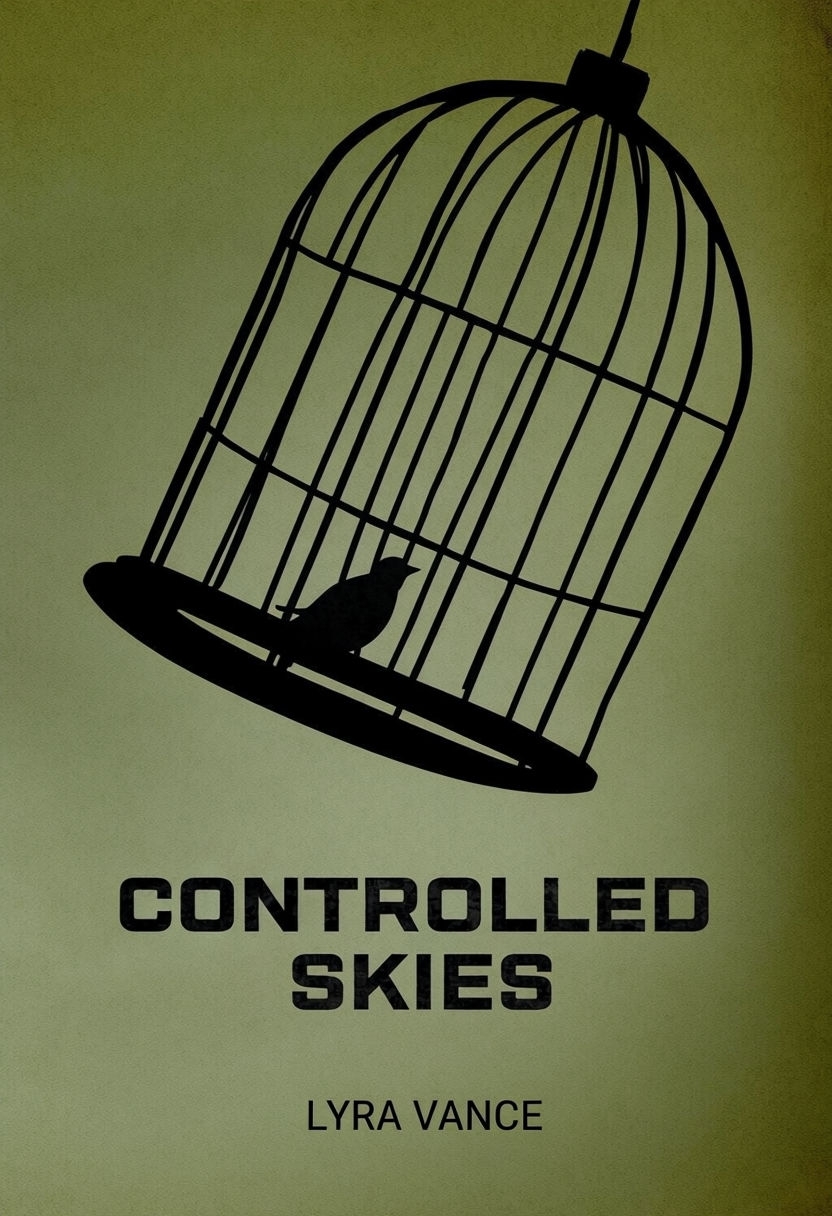 Dystopian Birdcage Control Theme Book Cover Design Logo