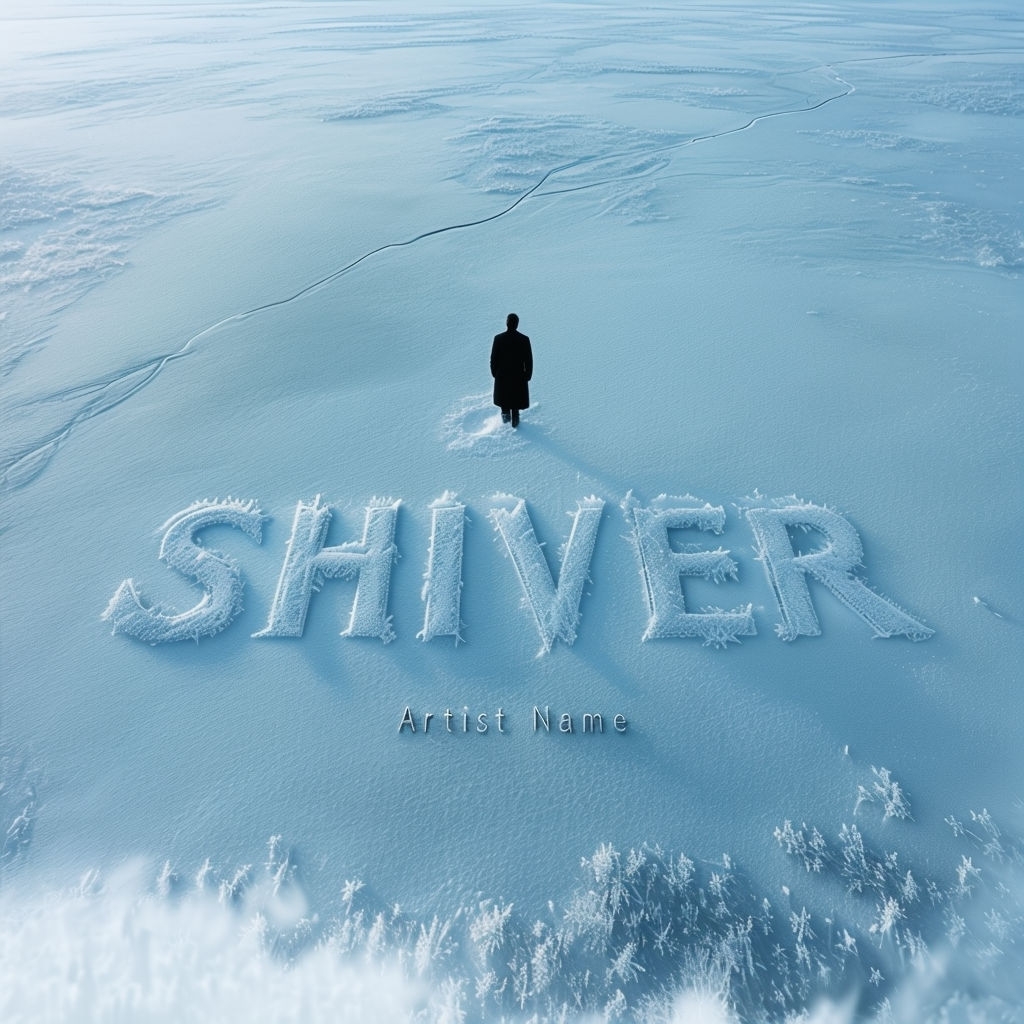 Frozen Landscape with Etched Title SHIVER Album Cover