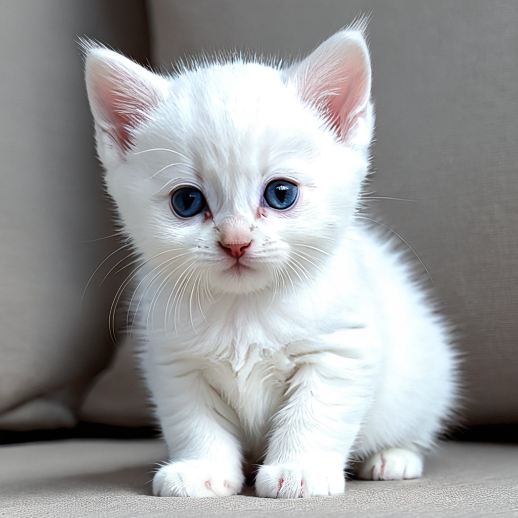 Very cute little white cat by Caro - Playground