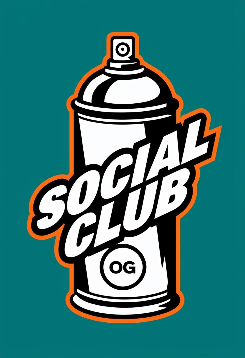 Bold Urban Social Club Spray Paint Can Logo