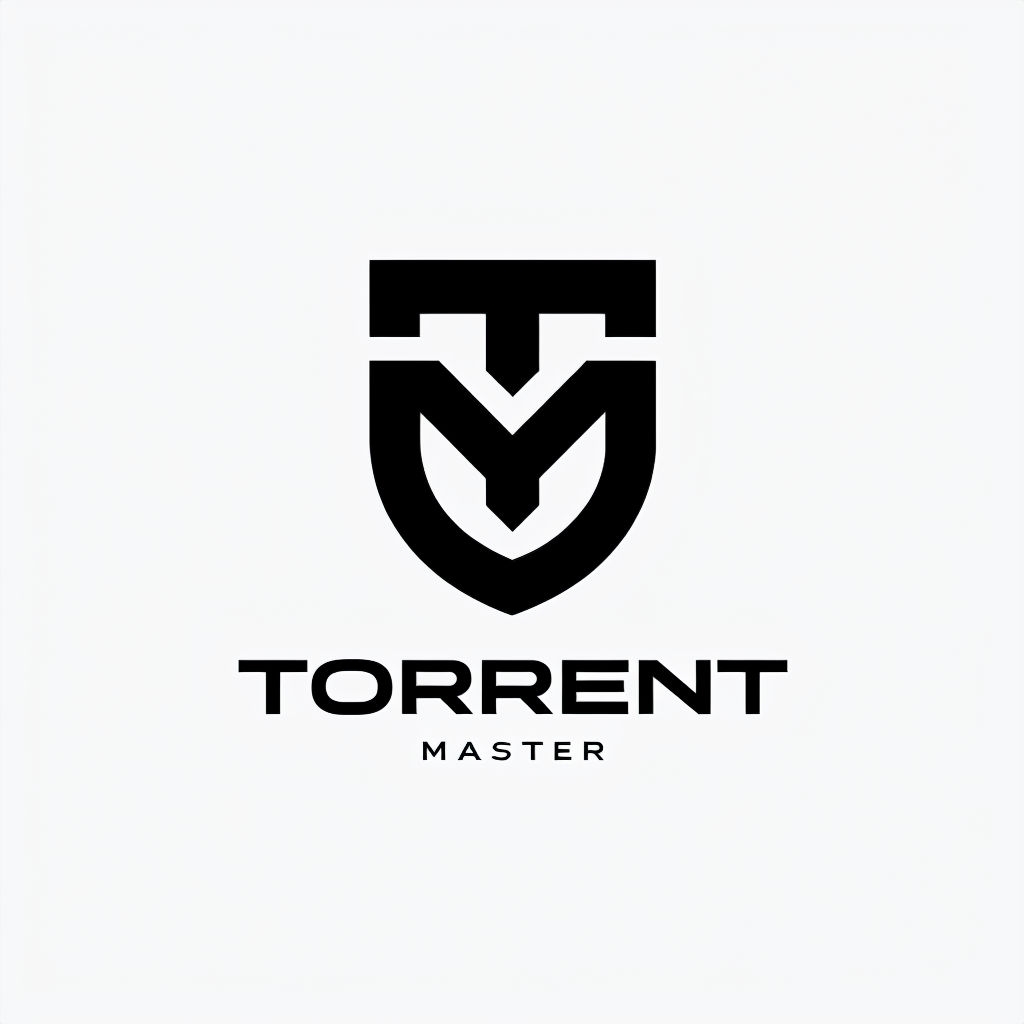 Minimalist Black Shield Torrent Master Logo Design