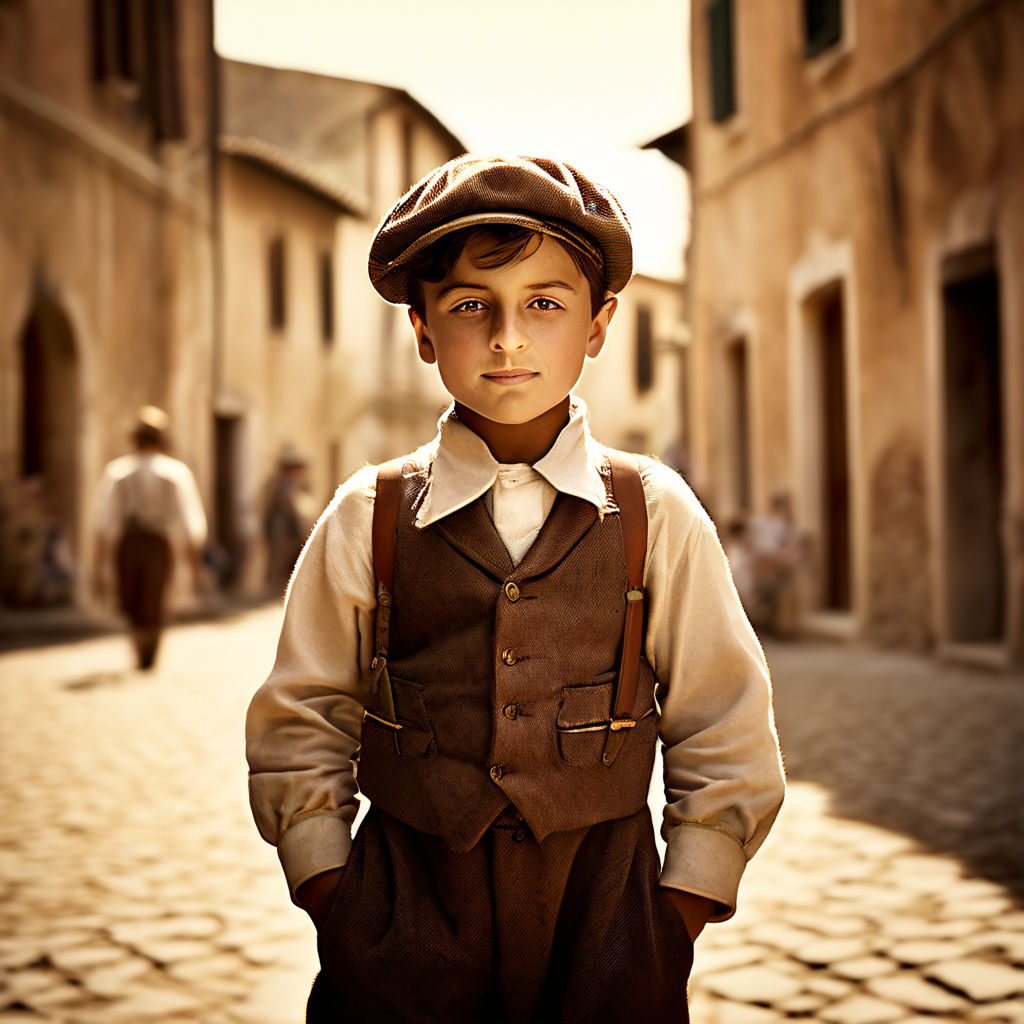 Young Benito Mussolini in Predappio by Vincent Tomas - Playground