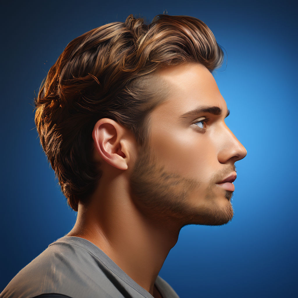 Perfect side profile of male by William Cherry - Playground