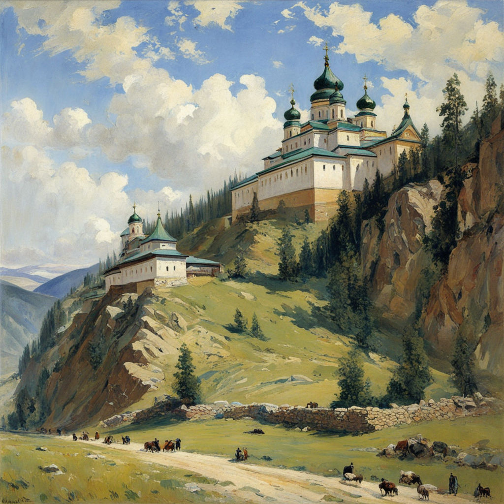 19th century monastery in Buryatia by Ilya Repin by Князь на Троне ...