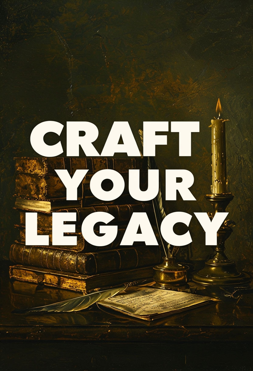 Dramatic Dutch Still Life with CRAFT YOUR LEGACY Text Poster