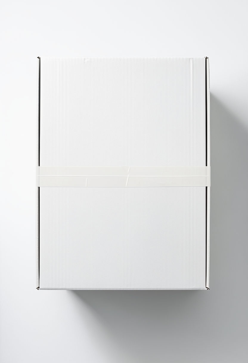 Minimalist White Mailer Box Flat Lay Mockup for Packaging Design