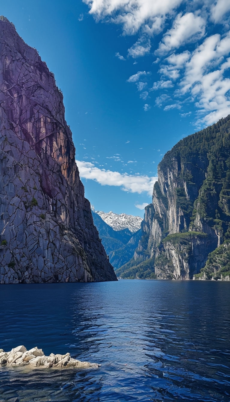 Serene Landscape Photography with Mountains and Calm Water Mobile Wallpaper
