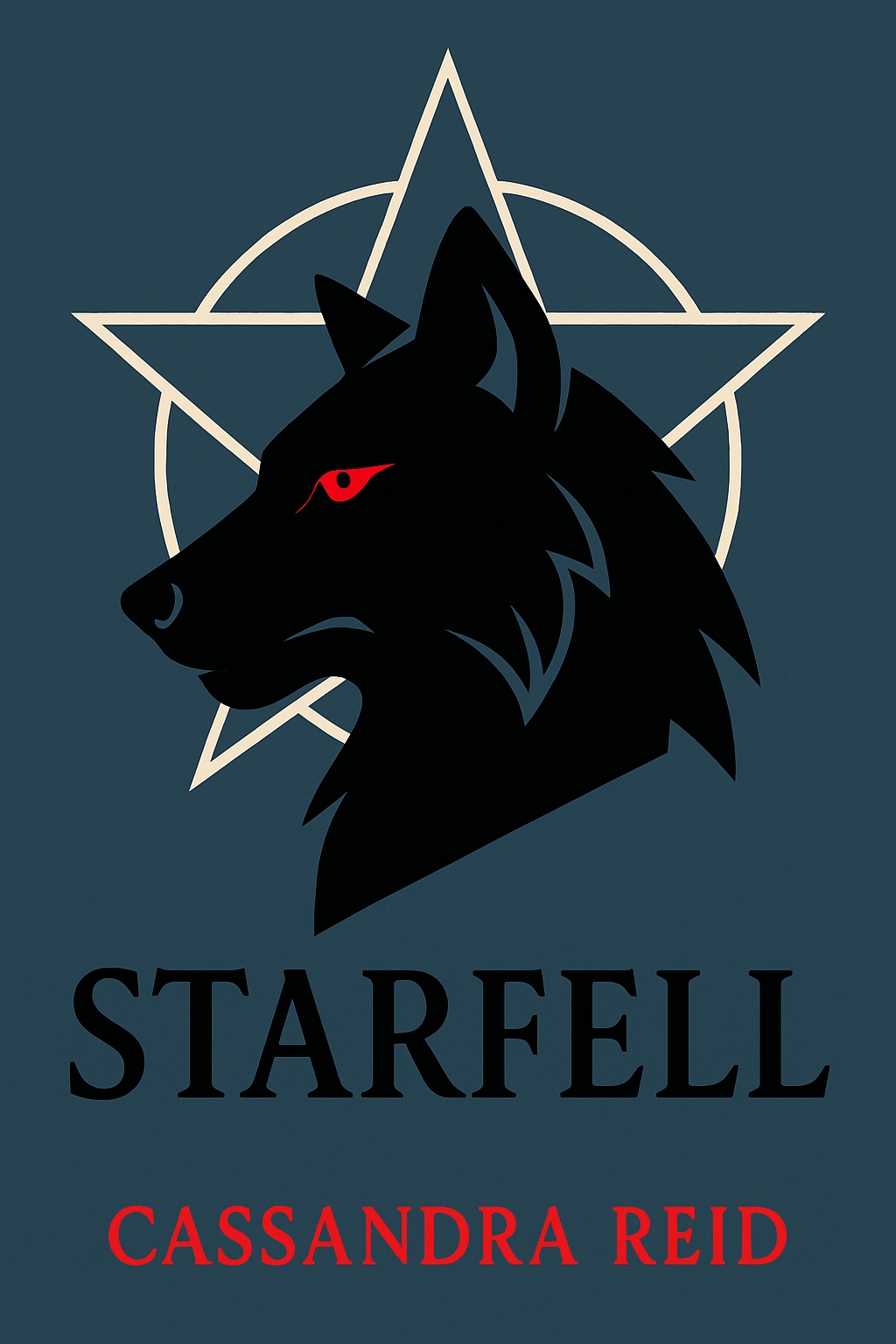 Striking Minimalist Wolf and Pentagram EBook Cover Design