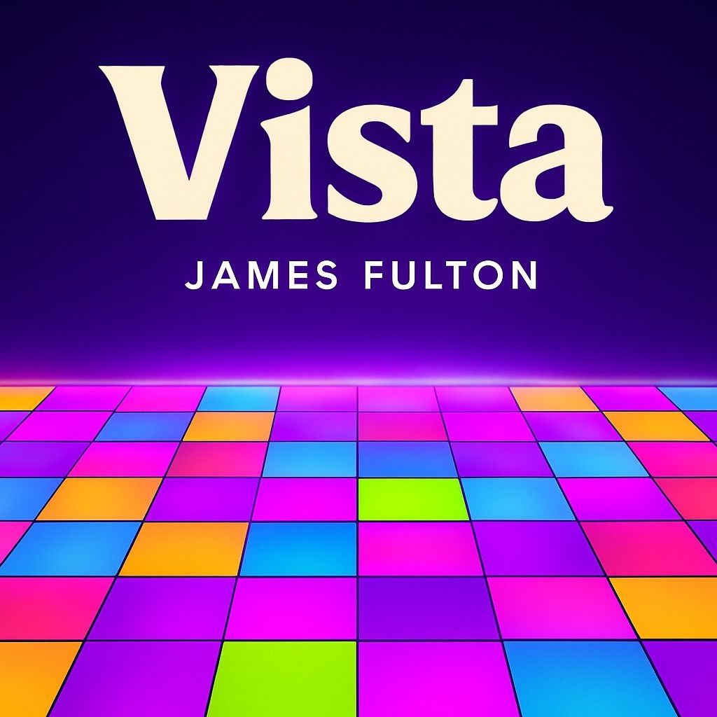 Vibrant Neon Dance Floor Vista Album Art Design for Music Spotify Album Cover
