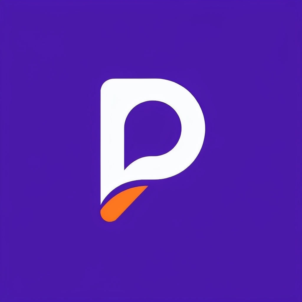 Modern Minimalist Stylized Letter P Logo Design