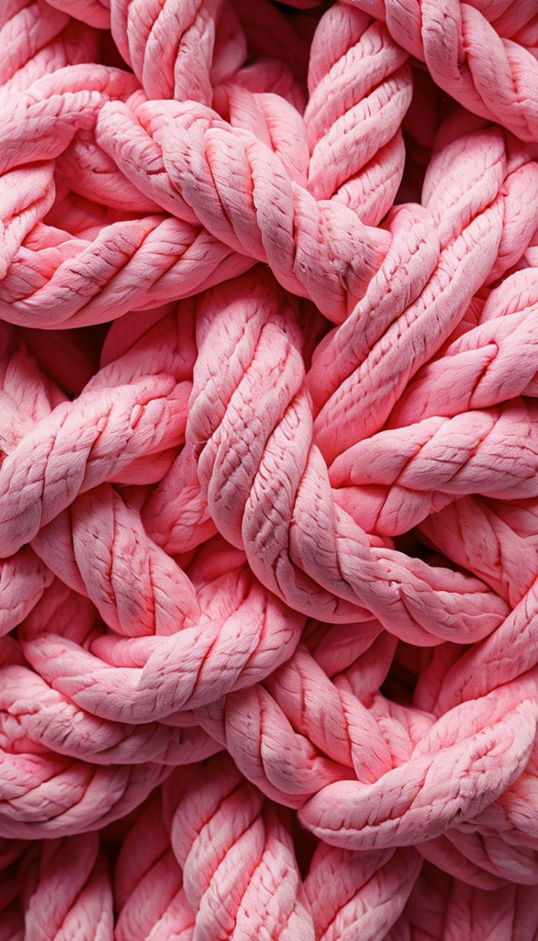 Intricate Pink Textured Cord Design Close-Up Phone Case Cover