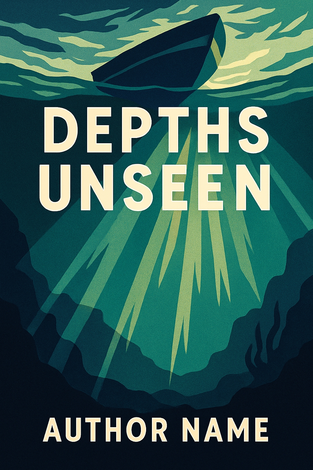 Mystical Underwater Scene with Depths Unseen EBook Cover
